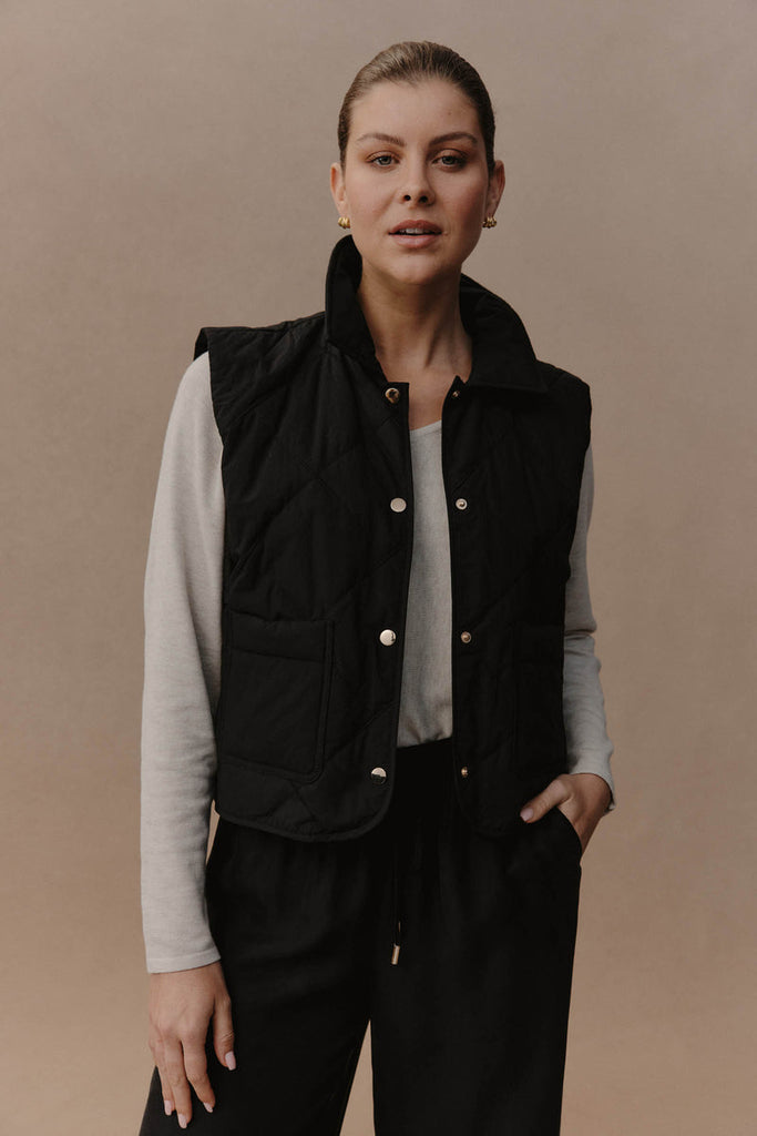 Argo Crop Vest Black