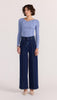 Amira Rib Top Dusty Blue