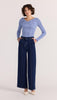 Amira Rib Top Dusty Blue