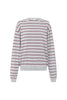 Tatiana Stripe Knit Top - Merlot Red Marle