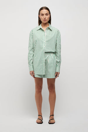 Riviera Stripe Shorts Green