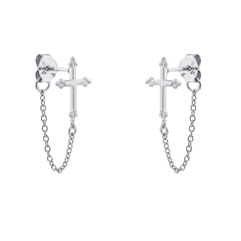 Studs Cross with Chain