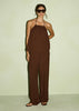 Delphira Halter Top Chocolate