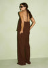 Delphira Halter Top Chocolate
