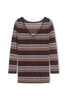 Nia Mini Dress - Espresso Stripe
