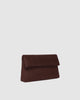 Luka Suedette Clutch - Chocolate