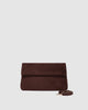 Luka Suedette Clutch - Chocolate