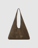 Hailey Suedette Shoulder Bag - Olive