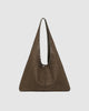 Hailey Suedette Shoulder Bag - Olive