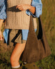 Hailey Suedette Shoulder Bag - Olive
