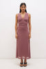 Sonata Spot Dress Rosewood & Black