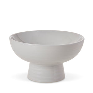 Ceramic Light Grey Pedestal Bowl