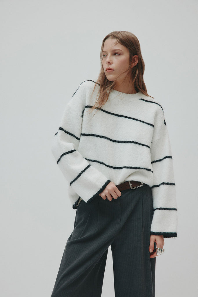 Colter Knit Black Stripe