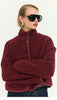 Katya Sherpa Jacket Merlot