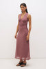 Sonata Spot Dress Rosewood & Black