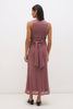 Sonata Spot Dress Rosewood & Black