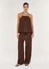 Delphira Halter Top Chocolate