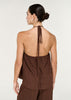 Delphira Halter Top Chocolate