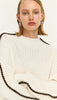 Finn  High Neck Jumper Cream/Chocolate