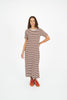 Voyage Striped Dress - Brown