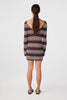 Nia Mini Dress - Espresso Stripe