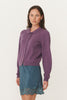 Celia Merino Knit Cardigan Grape