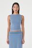 Eden Reversible Top - Pale Blue & Espresso
