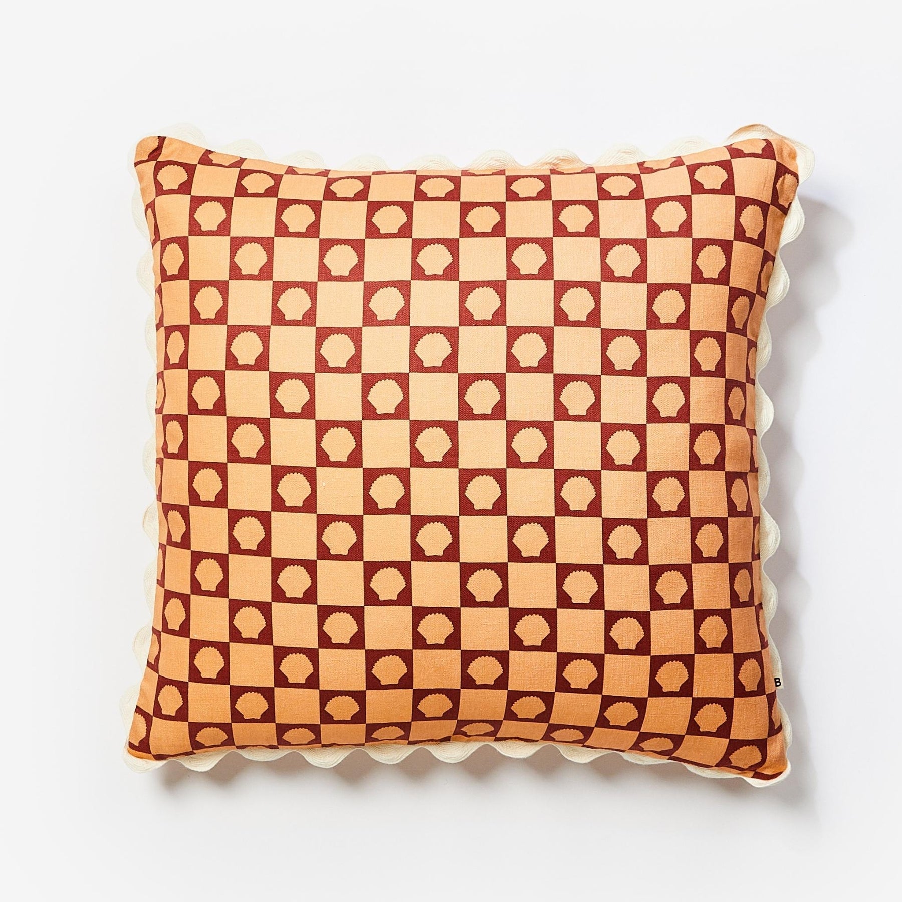 Shell Check Coral Cushion