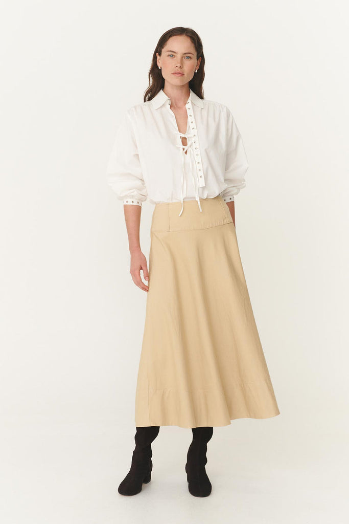 Anouk Midi Skirt Khaki