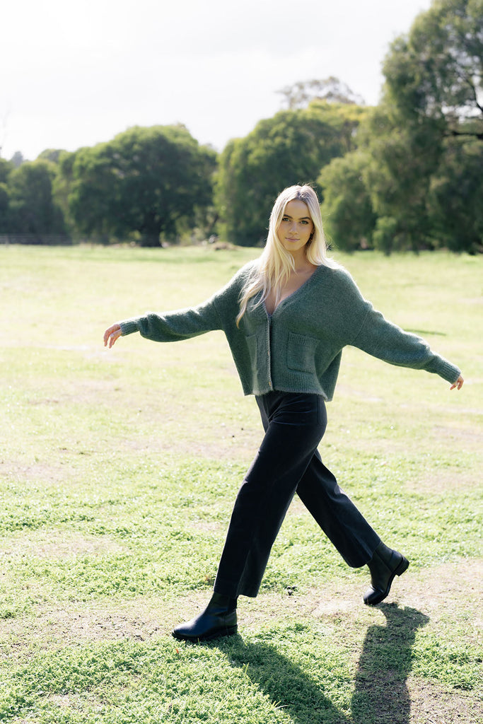 Romi Cardi Green/Grey