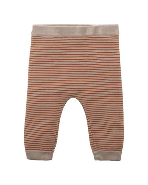Eli Stripe Knitted Leggings - Chestnut Stripe
