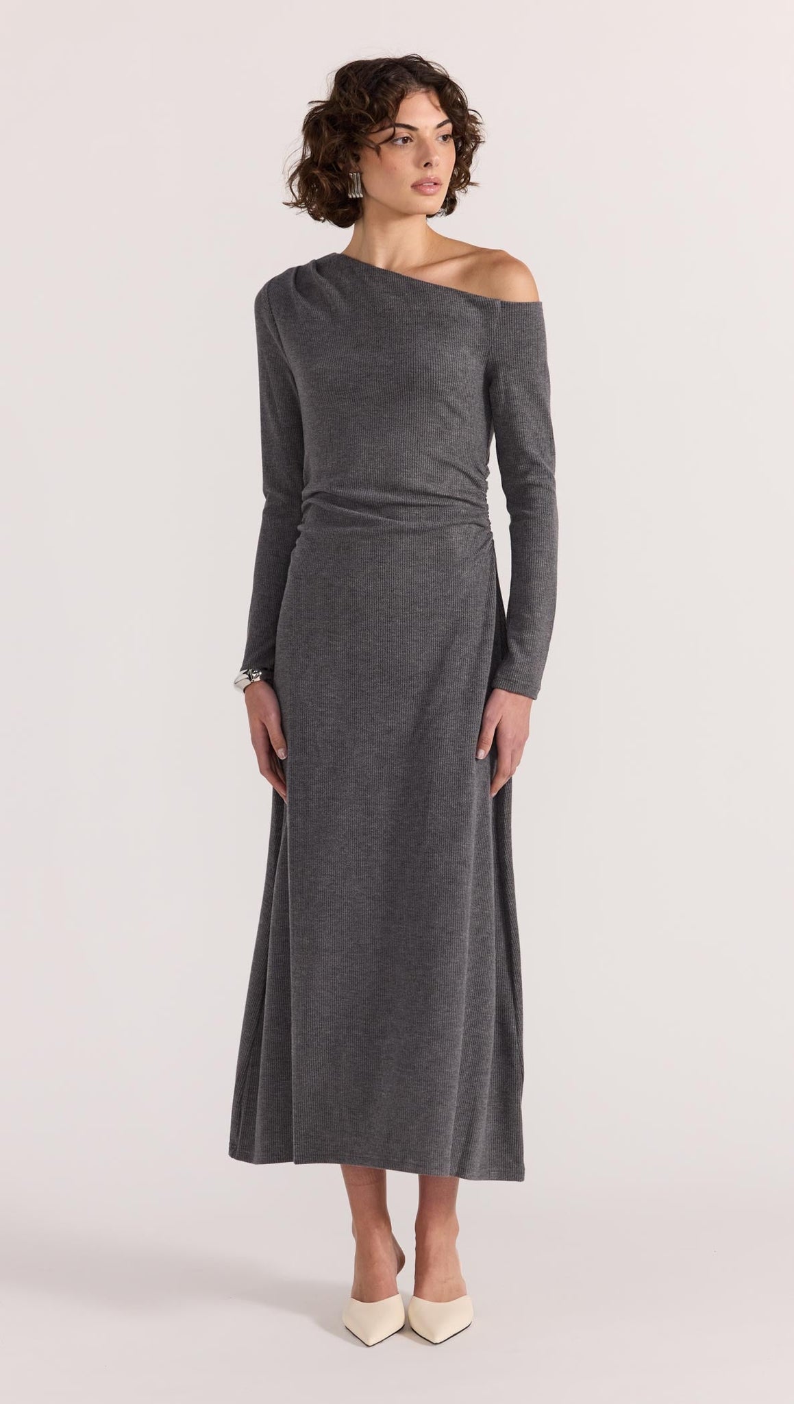 Mason Midi Dress Charcoal