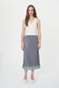 Marina Silk Midi Skirt Dove Grey