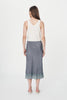 Marina Silk Midi Skirt Dove Grey
