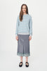 Marina Silk Midi Skirt Dove Grey