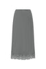 Marina Silk Midi Skirt Dove Grey