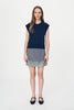 Marina Silk Mini Skirt in Dove Grey