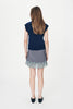 Marina Silk Mini Skirt in Dove Grey