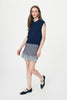 Marina Silk Mini Skirt in Dove Grey