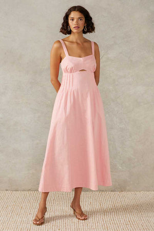Sunlight Midi Dress Blush Pink