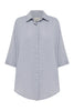 Linen Longline Shirt Storm