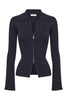 Betina Zip Front  Knit Mink