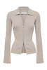 Betina Zip Front  Knit Mink