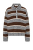 Maia Rugby Knit Charcoal Stripe