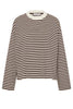 Organic Stripe LS Tee Espresso