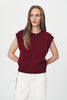 Quinn Merino Knit Vest Merlot