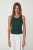 Zoe Contrast Knit Tank Bottle Green