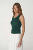 Zoe Contrast Knit Tank Bottle Green