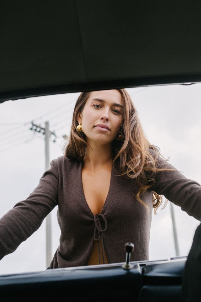 Daydreamer Tie Cardi Espresso