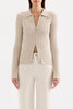 Betina Zip Front  Knit Mink